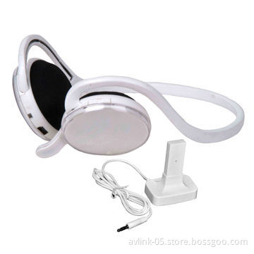 Ear-hook 2.4GHz Digital Wireless Stereo Headsets with USB Connector, Built-in Rechargeable Battery